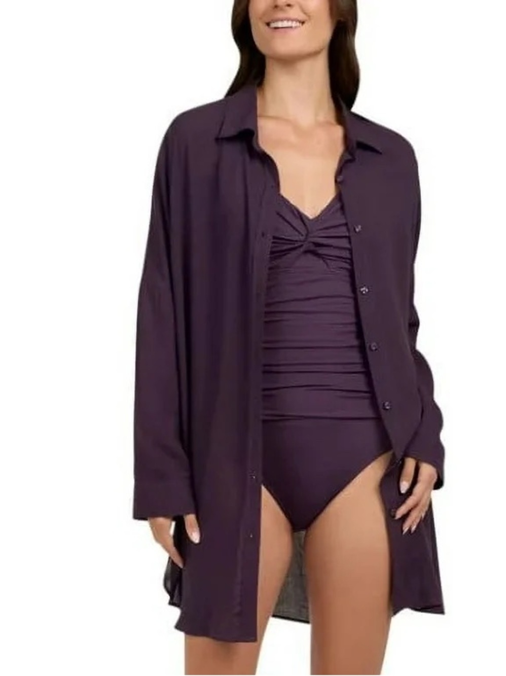 Lands' End Ladies' Size XS/S (2-6) Swim Cover Up, Purple